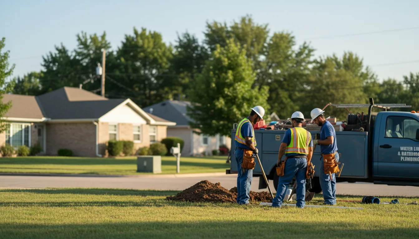 Residential water line and bathroom plumbing service in Huntsville, AL